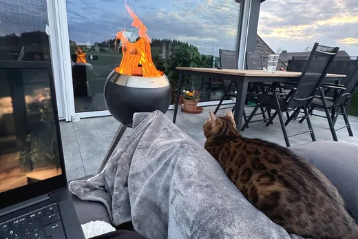Abends auf der Terrasse.